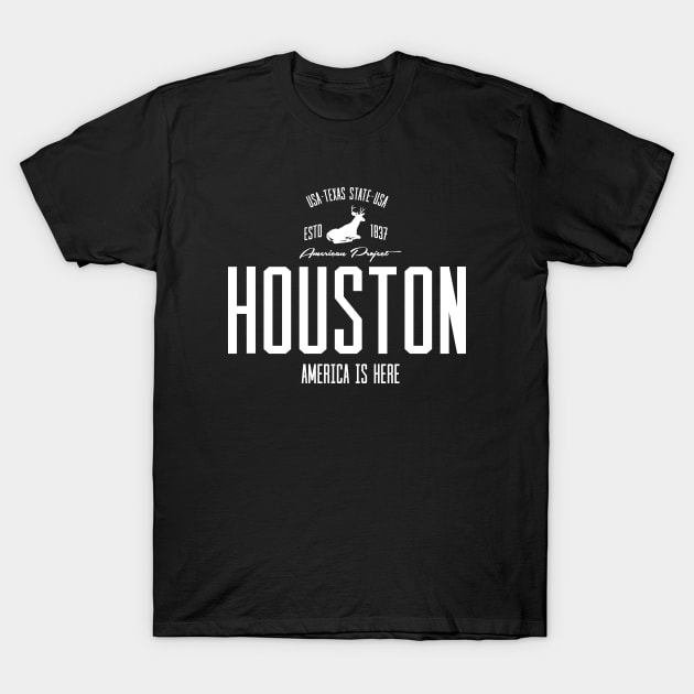 USA, America, Houston, Texas T-Shirt by NEFT PROJECT